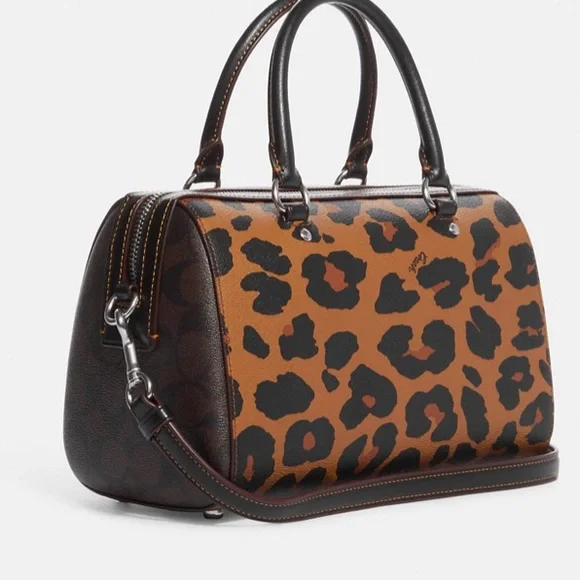 Coach Satchel with Leopard print